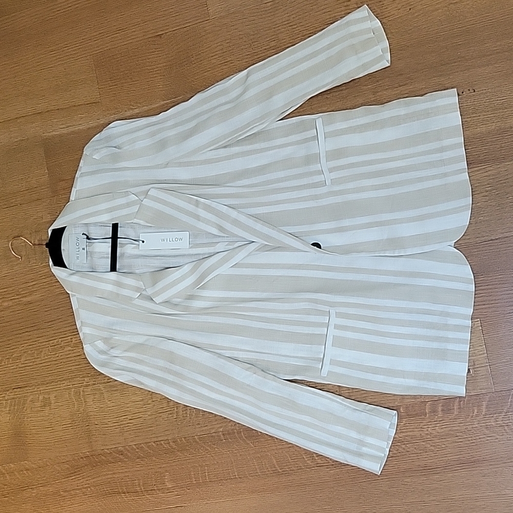 Willow Striped Linen Blazer